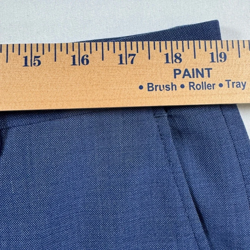 Jos A Bank Traveler Travel Tech Suit 46R Blue Slim Fit Wool Blend Pants 38x28